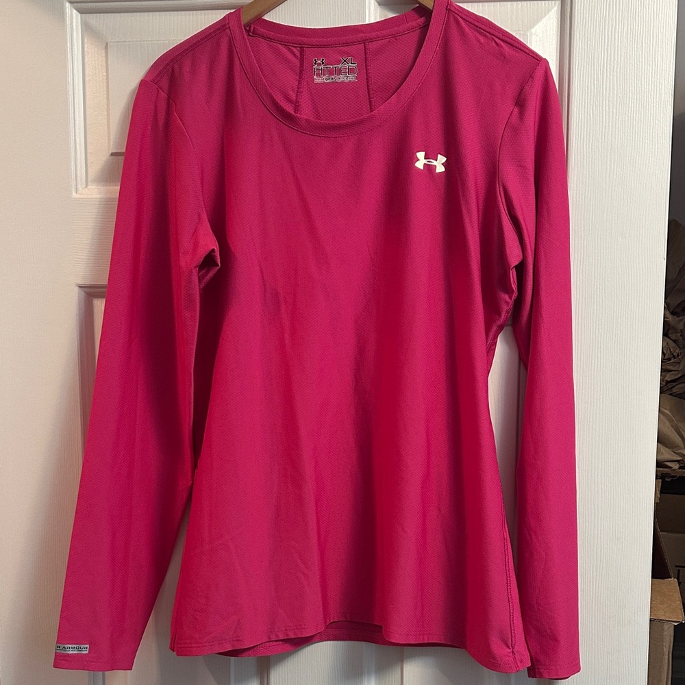 Under Armour Women's Fuchsia Long Sleeve Tee